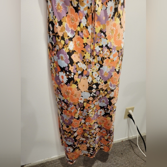 Rails Size XL Sudra Pink Aster Floral Midi Dress Adjustable Straps - Picture 3 of 6